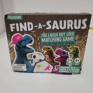 Dinosaur card game 6+ Paladone Find-A-Saurus pickup game dice Laugh out loud fun
